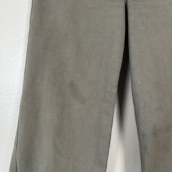 Oat New York Womens Size 27 Jeans High Rise Wide Leg Crop Casual Olive Green - Picture 5 of 6